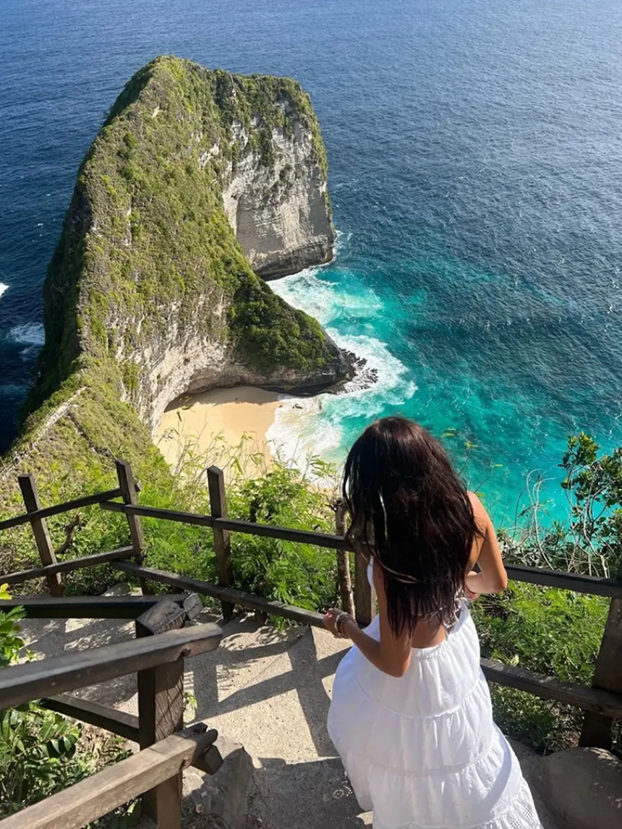 View over a turquoise bay in Thailand